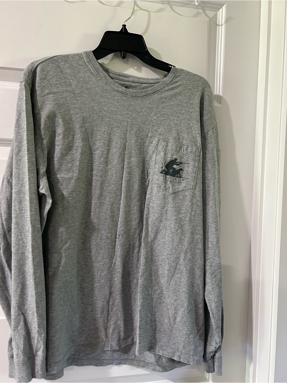 Men's Long Sleeve Pocket Tee - Heather Gray
